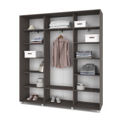 МАРТИН Шкаф-купе с зеркалом Анкор темный (2000*450) М402 в Нижнем Тагиле - nizhniy-tagil.mebel24.online | фото 2