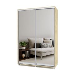РОЛАНД Шкаф-купе с зеркалами Ирландский дуб (450*1500) Р453 в Нижнем Тагиле - nizhniy-tagil.mebel24.online | фото 2