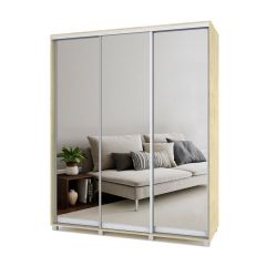 РОЛАНД Шкаф-купе с зеркалами Ирландский дуб (450*1800) Р483 в Нижнем Тагиле - nizhniy-tagil.mebel24.online | фото