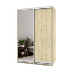 РОЛАНД Шкаф-купе с зеркалом Ирландский дуб (450*1500) Р452 в Нижнем Тагиле - nizhniy-tagil.mebel24.online | фото 2