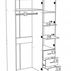 Шкаф Лофт 3-х створчатый в Нижнем Тагиле - nizhniy-tagil.mebel24.online | фото 6