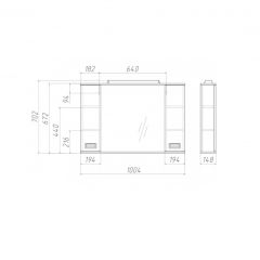 Шкаф-зеркало Cube 100 Эл. Домино (DC5013HZ) в Нижнем Тагиле - nizhniy-tagil.mebel24.online | фото 2