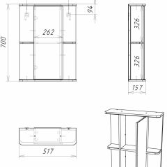 Шкаф-зеркало Норма 2-50 правый АЙСБЕРГ (DA1608HZ) в Нижнем Тагиле - nizhniy-tagil.mebel24.online | фото 10