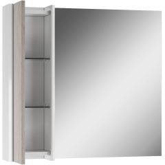 Шкаф-зеркало Uno 80 Дуб серый левый/правый Домино (DU1504HZ) в Нижнем Тагиле - nizhniy-tagil.mebel24.online | фото 4