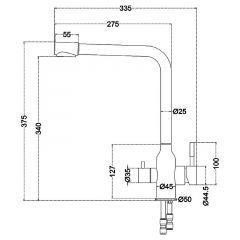 Смеситель д/кухни MELANA-F610304 Stello нерж.сталь, с переключателем на фильтр, однорычажный, сатин в Нижнем Тагиле - nizhniy-tagil.mebel24.online | фото 4