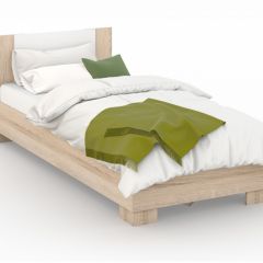 Спальня Аврора Кровать 120 со встроенным основанием под матрас Дуб сонома/Белый в Нижнем Тагиле - nizhniy-tagil.mebel24.online | фото