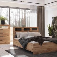 ГАММА Спальный гарнитур (модульный) дуб вотан в Нижнем Тагиле - nizhniy-tagil.mebel24.online | фото 2