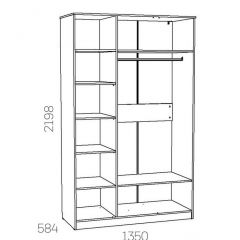 НМ 040.33 Х Шкаф для одежды "Оливия" в Нижнем Тагиле - nizhniy-tagil.mebel24.online | фото 3