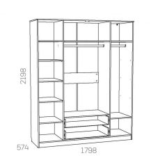 НМ 011.84 Х Шкаф комбинированный "Оливия" в Нижнем Тагиле - nizhniy-tagil.mebel24.online | фото 3