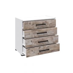 Спальня Соната Комод (Белый/Дуб юкон) в Нижнем Тагиле - nizhniy-tagil.mebel24.online | фото 2