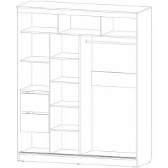 ВЕРОНА Шкаф-купе 1800 Венге/Анкор светлый в Нижнем Тагиле - nizhniy-tagil.mebel24.online | фото