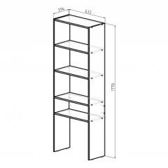 Стеллаж Элемент-1 (дуб сонома) в Нижнем Тагиле - nizhniy-tagil.mebel24.online | фото 2