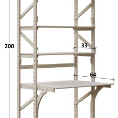 Стеллаж+стол Конструктор Арт.СRСт1-1 в Нижнем Тагиле - nizhniy-tagil.mebel24.online | фото 2