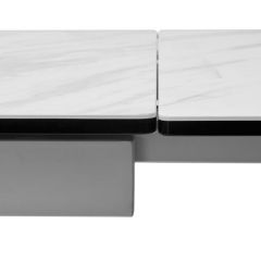 Стол BELLUNO 160 MARBLES KL-99 Белый мрамор матовый, итальянская керамика/ белый каркас, ®DISAUR в Нижнем Тагиле - nizhniy-tagil.mebel24.online | фото 7