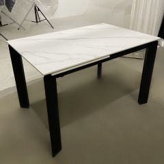 Стол CORNER 120 MATT WHITE MARBLE SOLID CERAMIC / BLACK, ®DISAUR в Нижнем Тагиле - nizhniy-tagil.mebel24.online | фото 3