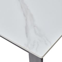 Стол CORNER 120 MATT WHITE MARBLE SOLID CERAMIC / BLACK, ®DISAUR в Нижнем Тагиле - nizhniy-tagil.mebel24.online | фото 8