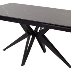 Стол FORIO 160 MATT BLACK MARBLE SOLID CERAMIC / BLACK, ®DISAUR в Нижнем Тагиле - nizhniy-tagil.mebel24.online | фото