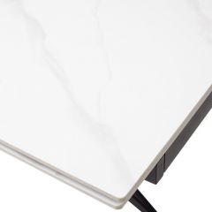 Стол FORIO 160 MATT WHITE MARBLE SOLID CERAMIC / BLACK, ®DISAUR в Нижнем Тагиле - nizhniy-tagil.mebel24.online | фото 9