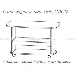 Стол журнальный №22 в Нижнем Тагиле - nizhniy-tagil.mebel24.online | фото 3