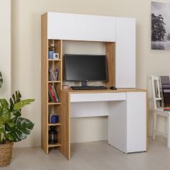 Стол компьютерный 12.71 Комфорт (Дуб Золотой CRAFT, Белая Аляска) в Нижнем Тагиле - nizhniy-tagil.mebel24.online | фото