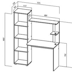 ЮНИОР-2 Стол компьютерный в Нижнем Тагиле - nizhniy-tagil.mebel24.online | фото
