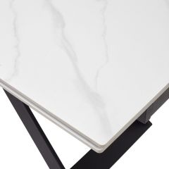 Стол LIVORNO 180 MATT WHITE MARBLE SOLID CERAMIC / BLACK, ®DISAUR в Нижнем Тагиле - nizhniy-tagil.mebel24.online | фото 9