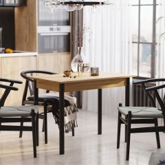 Стол обеденный СО-3 (Дуб Крафт Золотой) в Нижнем Тагиле - nizhniy-tagil.mebel24.online | фото 2