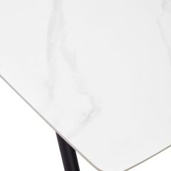Стол RIVOLI 140 MATT WHITE MARBLE SOLID CERAMIC / BLACK, ®DISAUR в Нижнем Тагиле - nizhniy-tagil.mebel24.online | фото 9