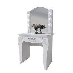 Стол туалетный Розалия №12 + ПОДСВЕТКА (лиственница белая, омела) в Нижнем Тагиле - nizhniy-tagil.mebel24.online | фото