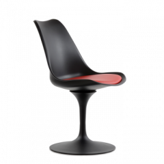 Стул Barneo N-8 Tulip style черный с красной подушкой в Нижнем Тагиле - nizhniy-tagil.mebel24.online | фото 2