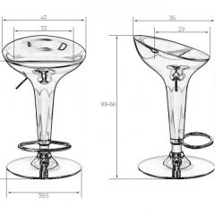 Стул барный DOBRIN BOMBA LM-1004 (серебряный металлик) в Нижнем Тагиле - nizhniy-tagil.mebel24.online | фото