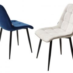 Стул CHIC BLUVEL-86 NAVY BLUE / черный каркас М-City в Нижнем Тагиле - nizhniy-tagil.mebel24.online | фото 2