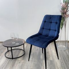 Стул CHIC BLUVEL-86 NAVY BLUE / черный каркас М-City в Нижнем Тагиле - nizhniy-tagil.mebel24.online | фото 5