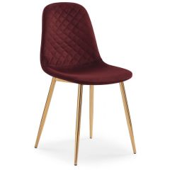 Стул на металлокаркасе Dabl wine red / gold в Нижнем Тагиле - nizhniy-tagil.mebel24.online | фото