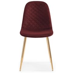 Стул на металлокаркасе Dabl wine red / gold в Нижнем Тагиле - nizhniy-tagil.mebel24.online | фото 3