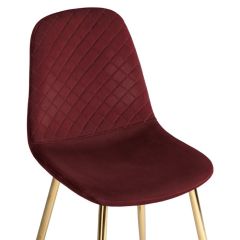 Стул на металлокаркасе Dabl wine red / gold в Нижнем Тагиле - nizhniy-tagil.mebel24.online | фото 9