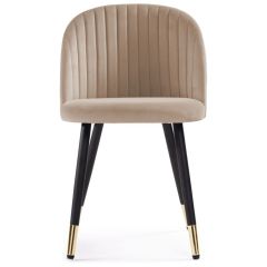 Стул на металлокаркасе Gabi dark beige / black / gold в Нижнем Тагиле - nizhniy-tagil.mebel24.online | фото 2