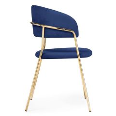 Стул на металлокаркасе Kamelia dark blue / gold в Нижнем Тагиле - nizhniy-tagil.mebel24.online | фото 3