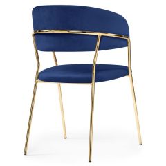 Стул на металлокаркасе Kamelia dark blue / gold в Нижнем Тагиле - nizhniy-tagil.mebel24.online | фото 4