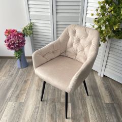 Стул PERU PK6015-06 BEIGE античный бежевый, велюр M-City в Нижнем Тагиле - nizhniy-tagil.mebel24.online | фото 3