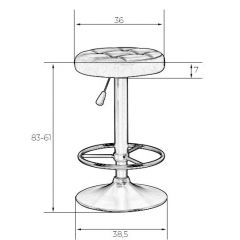 Табурет барный DOBRIN BRUNO LM-5008 (бело-чёрный) в Нижнем Тагиле - nizhniy-tagil.mebel24.online | фото 2
