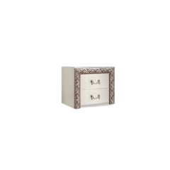 Тумба прикроватная (2 ящика) Тиффани Premium слоновая кость/серебро (ТФТП-2(П) в Нижнем Тагиле - nizhniy-tagil.mebel24.online | фото 1