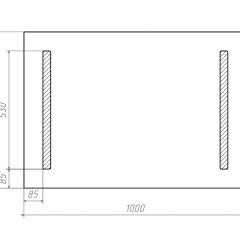 Зеркало Good Light 2-100 с подсветкой Домино (GL7016Z) в Нижнем Тагиле - nizhniy-tagil.mebel24.online | фото 3