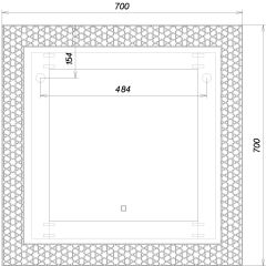 Зеркало Манила 700х700 с подсветкой Домино (GL7052Z) в Нижнем Тагиле - nizhniy-tagil.mebel24.online | фото 7