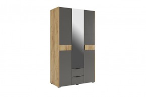 АДАМ Шкаф трехдверный зеркало (графит) в Нижнем Тагиле - nizhniy-tagil.mebel24.online | фото