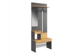 БАСКО Прихожая К7 (графит) в Нижнем Тагиле - nizhniy-tagil.mebel24.online | фото 2