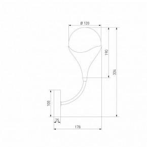Бра Eurosvet Calyx 60168/1 латунь в Нижнем Тагиле - nizhniy-tagil.mebel24.online | фото 3