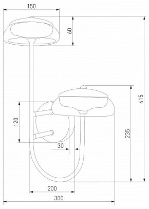 Бра Eurosvet Fungo 50388/2 LED черный в Нижнем Тагиле - nizhniy-tagil.mebel24.online | фото 5