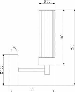 Бра Eurosvet Oriens 60166/1 латунь в Нижнем Тагиле - nizhniy-tagil.mebel24.online | фото 2