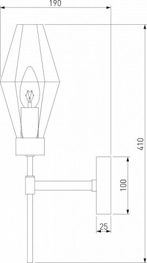 Бра Eurosvet Prism 60143/1 хром в Нижнем Тагиле - nizhniy-tagil.mebel24.online | фото 2